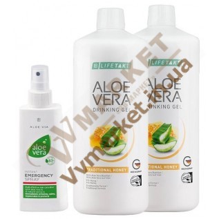 Aloe Verа гель питьевой Алоэ Вера (Алоє Вера) с добавкой Мед, набор 2 по 1л и Алоэ Вера Спрей, LR с доставкой вся Украина